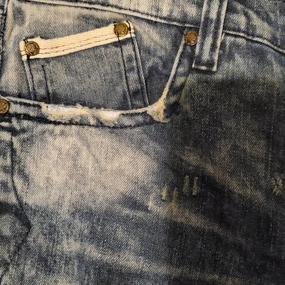 Heritage America Denim Distillery Distressed Men's Jeans Blue 36x33 - Picture 7 of 10